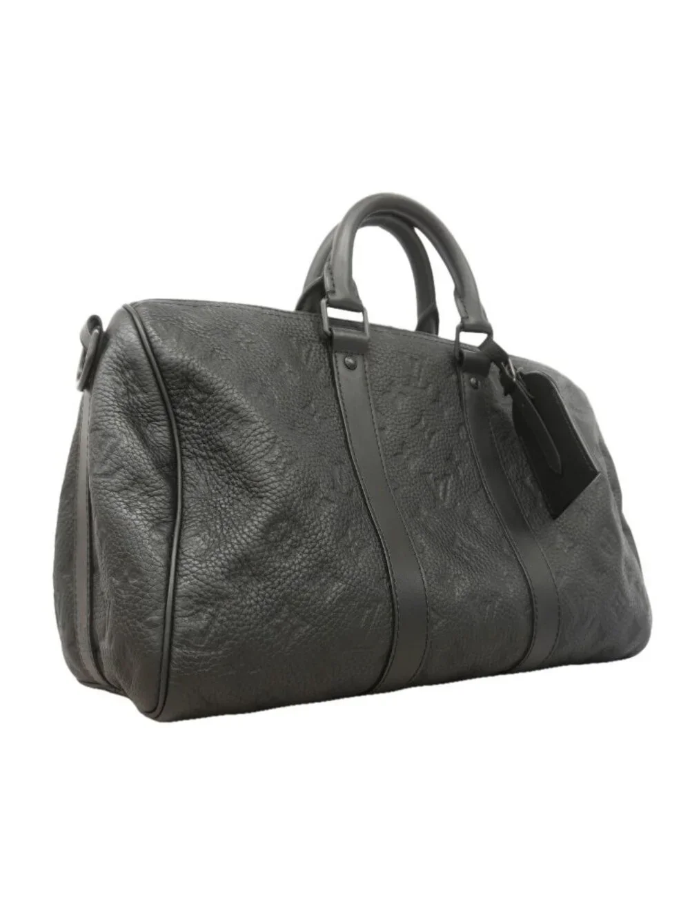 Louis Vuitton Handbag Monogram Taurillon Keepall Bandouliere 35 Black 2-Way Bag